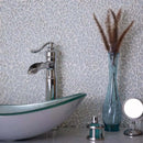 White 11x11 Glossy Matte Multi-shaped Glass Mosaic Tile (5 pack, 4.36 sq ft/case)