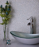 White 11x11 Glossy Matte Multi-shaped Glass Mosaic Tile (5 pack, 4.36 sq ft/case) - Sample