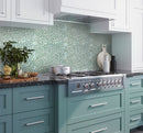 Tiffany Blue 11x11 Glossy Matte Multi-shaped Glass Mosaic Tile (5 pack, 4.36 sq ft/case)