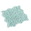Tiffany Blue 11x11 Glossy Matte Multi-shaped Glass Mosaic Tile (5 pack, 4.36 sq ft/case) - Sample