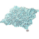 Sky Blue 11x11 Glossy Matte Multi-shaped Glass Mosaic Tile (5 pack, 4.36 sq ft/case) - Sample