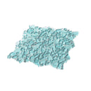 Sky Blue 11x11 Glossy Matte Multi-shaped Glass Mosaic Tile (5 pack, 4.36 sq ft/case) - Sample