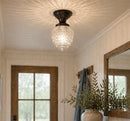 Antique Acorn Glass Flush Mount Ceiling Light | 5" by The Lamp Goods