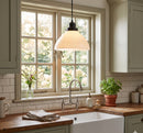Authentic Antique Milk Glass Pendant Light | 6", 8" and 10" by The Lamp Goods