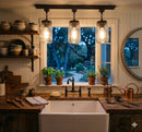 Mason Jar TRACK LIGHTING New Quarts Chain Trio by The Lamp Goods