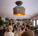 Handcrafted Copper Farmhouse Ceiling Light | 8.5" Flush Mount by The Lamp Goods