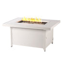 Aluminum 48-in Rectangular Propane Fire Table, Beads, Covers and Lid