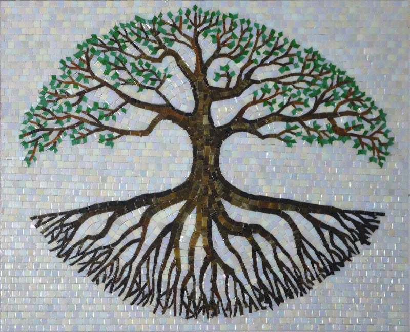 Tree of Life Glass Mosaic Mural