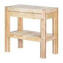 2 Tier Adjustable Cedar Wood Garden Storage Shelves - Made In USA