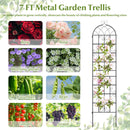 2 Pack 86" x 20" Metal Garden Trellis for Outdoor Climbing Plants