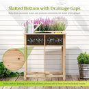 Wooden Raised Garden Bed with Legs and Foldable Side Table by LJGDeals