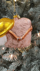 Handyman Construction Worker Kit Glass Christmas Ornament