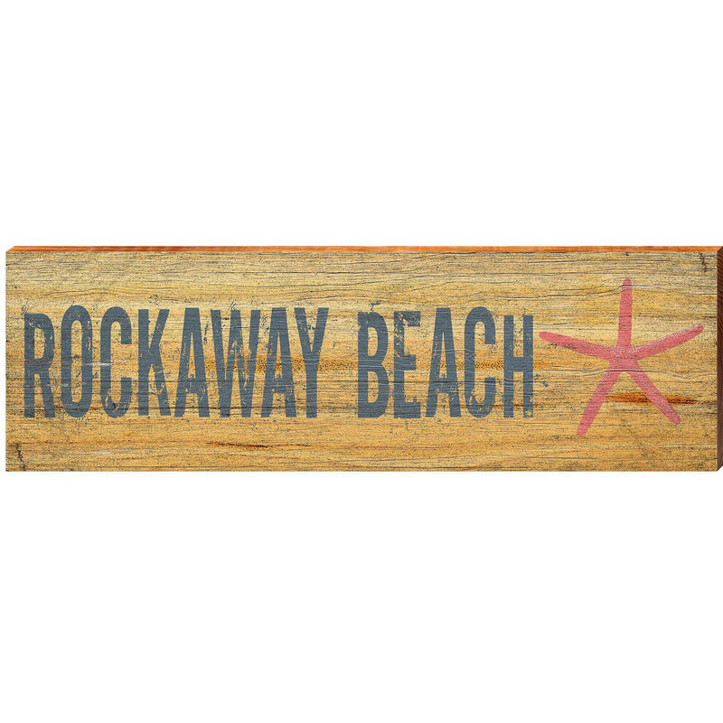 Rockaway Beach Starfish Yellow | Wall Art Print on Real Wood