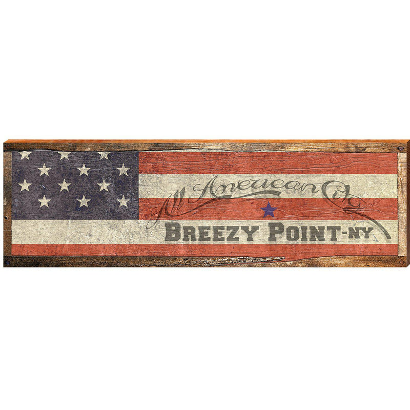 All American City Breezy Point NY | Wall Art Print on Real Wood