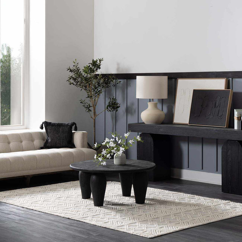 Ginter Handmade Beige Wool Rug - Clearance