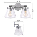 Gleam Modern Farmhouse 2-Light Vanity Light