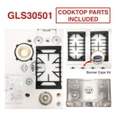 30" Stainless Steel Tri-Ring Gas Cooktop Series | GLS30501