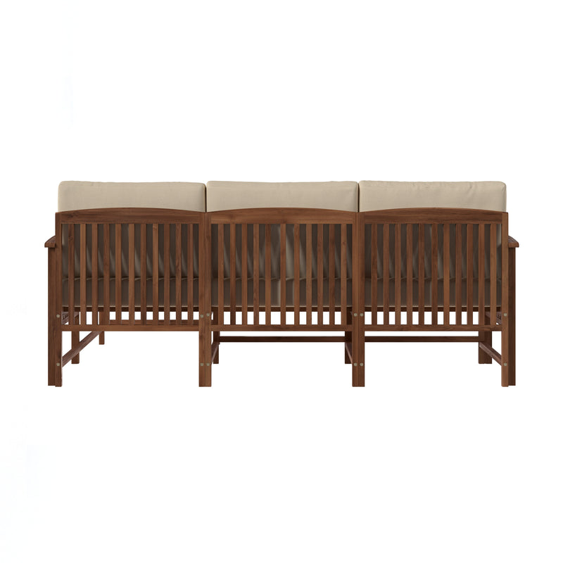 Midland Modern Solid Wood 3-Piece Outdoor Sectional Set