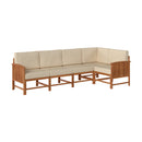 Midland Modern Solid Wood 5-Piece Outdoor Sectional Set