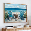 Beach Canvas Wall Art Coastal Adirondack Chairs Ocean by MyGreatCanvas | Canvas Wall Art Prints | Photo Prints & Wall Decor
