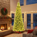 12 Feet Tall Prelit Hinged Artificial Christmas Tree with 2517 PVC PE Branch Tips by LJGDeals