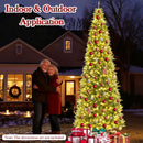 12 Feet Tall Prelit Hinged Artificial Christmas Tree with 2517 PVC PE Branch Tips by LJGDeals
