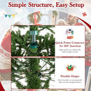 12 Feet Tall Prelit Hinged Artificial Christmas Tree with 2517 PVC PE Branch Tips by LJGDeals
