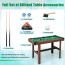 48 Inch Pool Wooden Game Table with Full Set of Ballsfor Kids and Adults by DirectDeals