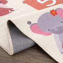 Colorful Hopscotch Washable Kids Rug