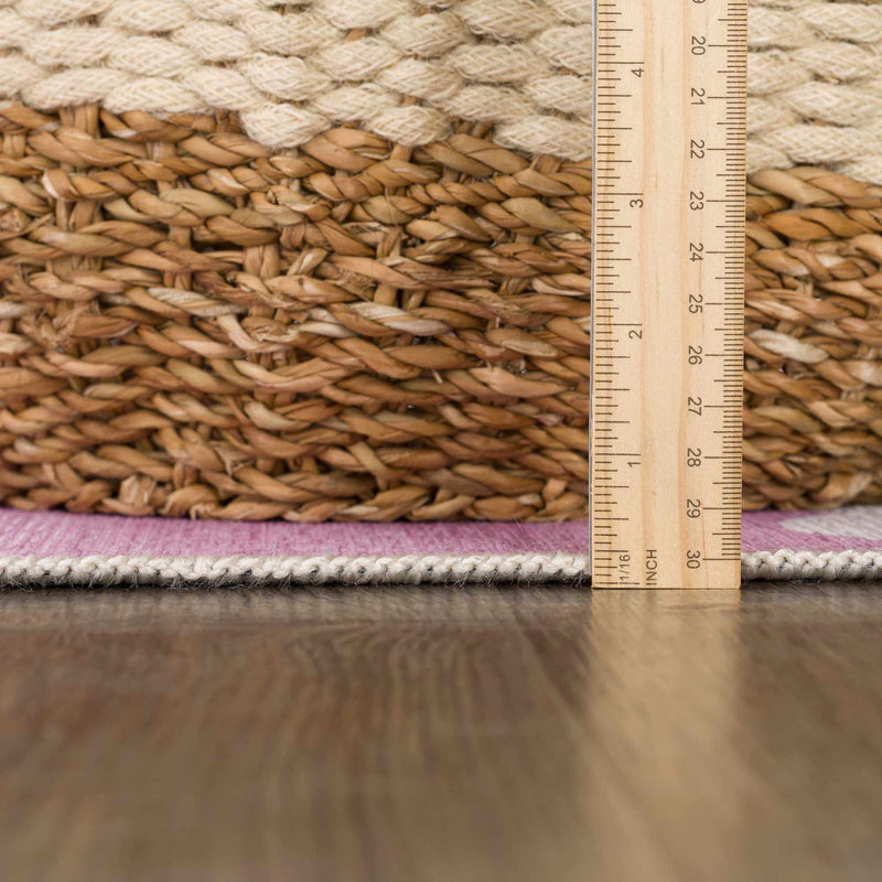 Nizar Pink Cloud Washable Kids Rug - Clearance