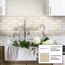 Chiffon White 12x12 Glossy Brick Glass Mosaic Tile (5 pack, 4.83 sq ft/case)
