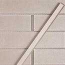 Pearl White 0.5x12 Glossy Glass Pencil Tile Trim (10 pack, 0.5 sq ft/case) - Sample