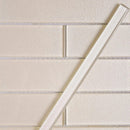 Snow White 0.5x12 Glossy Glass Pencil Tile Trim (10 pack, 0.5 sq ft/case) - Sample