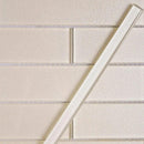 Snow White 0.5x12 Glossy Glass Pencil Tile Trim (10 pack, 0.5 sq ft/case) by Apollo Tile
