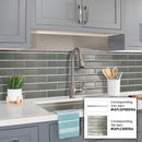 Gray 12x12 Brick Glossy Glass Mosaic Tile (5 pack, 4.83 sq ft/case) by Apollo Tile