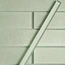 Light Green 0.5x12 Glossy Glass Pencil Tile Trim (10 pack, 0.5 sq ft/case)