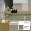 Light Green 0.5x12 Glossy Glass Pencil Tile Trim (10 pack, 0.5 sq ft/case) - Sample