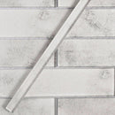 Gray 0.5x12 Glossy Glass Pencil Tile Trim (10 pack, 0.5 sq ft/case) - Sample
