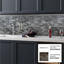 Dark Gray 0.5x12 Glossy Glass Flat Pencil Tile Trim (10 pack, 0.5 sq ft/case)