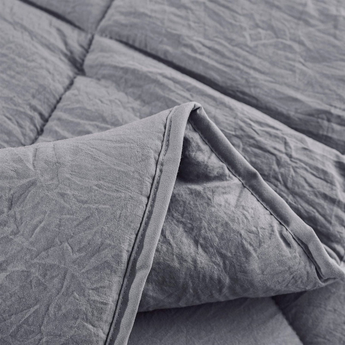 Queen Size Grey 3 Piece Microfiber Reversible Comforter Set, photo 4 of 5