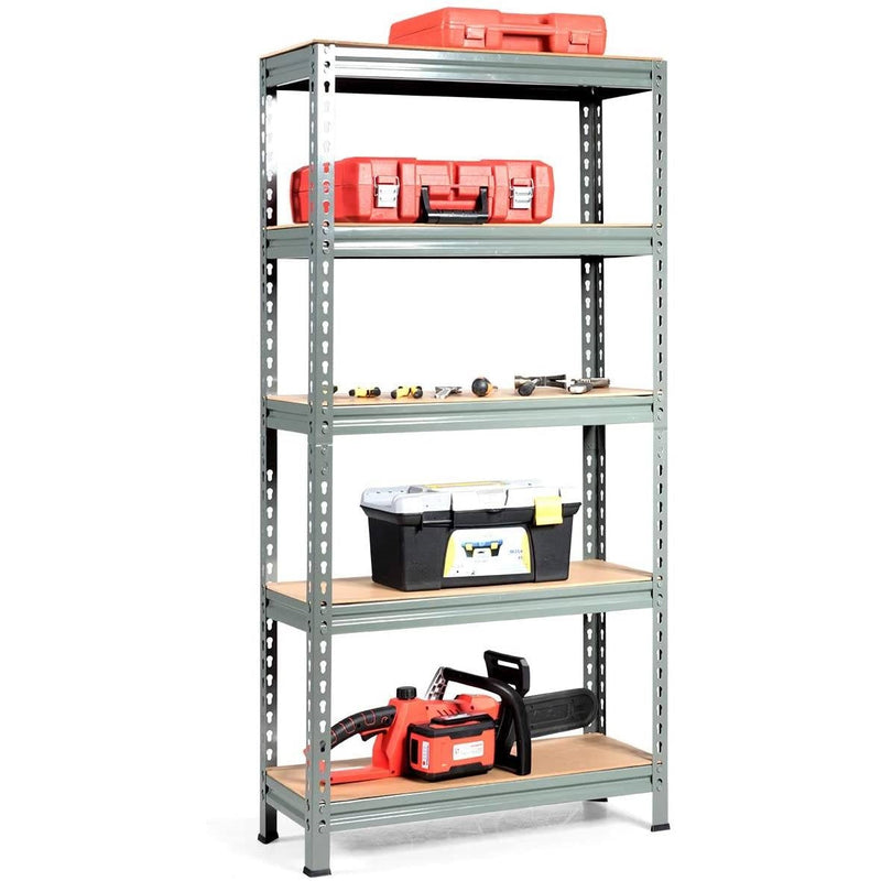 Heavy Duty 60 inch Adjustable 5-Shelf Metal Storage Rack in Gray, photo 3 of 4