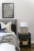 Graffito Pillow Cover in Ivory Linen Onyx, Kelly Wearstler Textiles