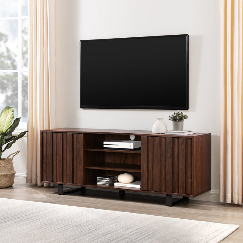 Girona 60" Modern TV Stand with Paneled Doors