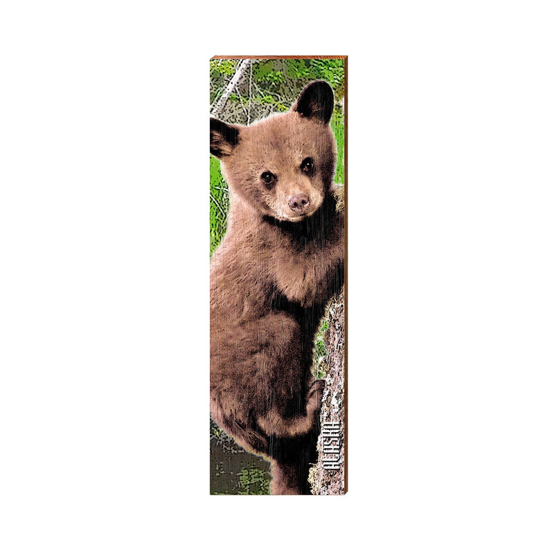 Alaska Bear Cub | Wall Art Print on Real Wood