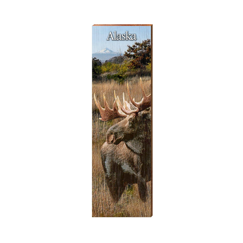 Alaska Moose | Wall Art Print on Real Wood