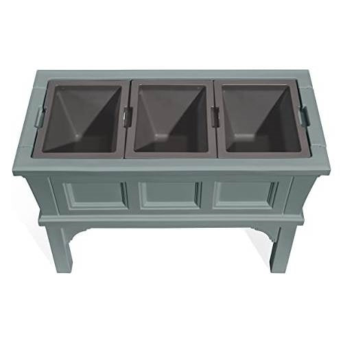Green Rectangular Raised Garden Bed Planter Box with 3 Removeable Trays, photo 3 of 4