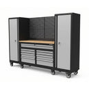 100" Rolling Tool Chest Workstation with Bench Top & Side Cabinets