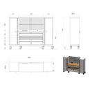 100" Rolling Tool Chest Workstation with Bench Top & Side Cabinets