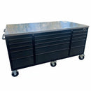 Large Steel 71x39" Garage Island Workbench – Stainless Steel Top by GTools USA