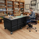Large Steel 71x39" Garage Island Workbench – Stainless Steel Top by GTools USA